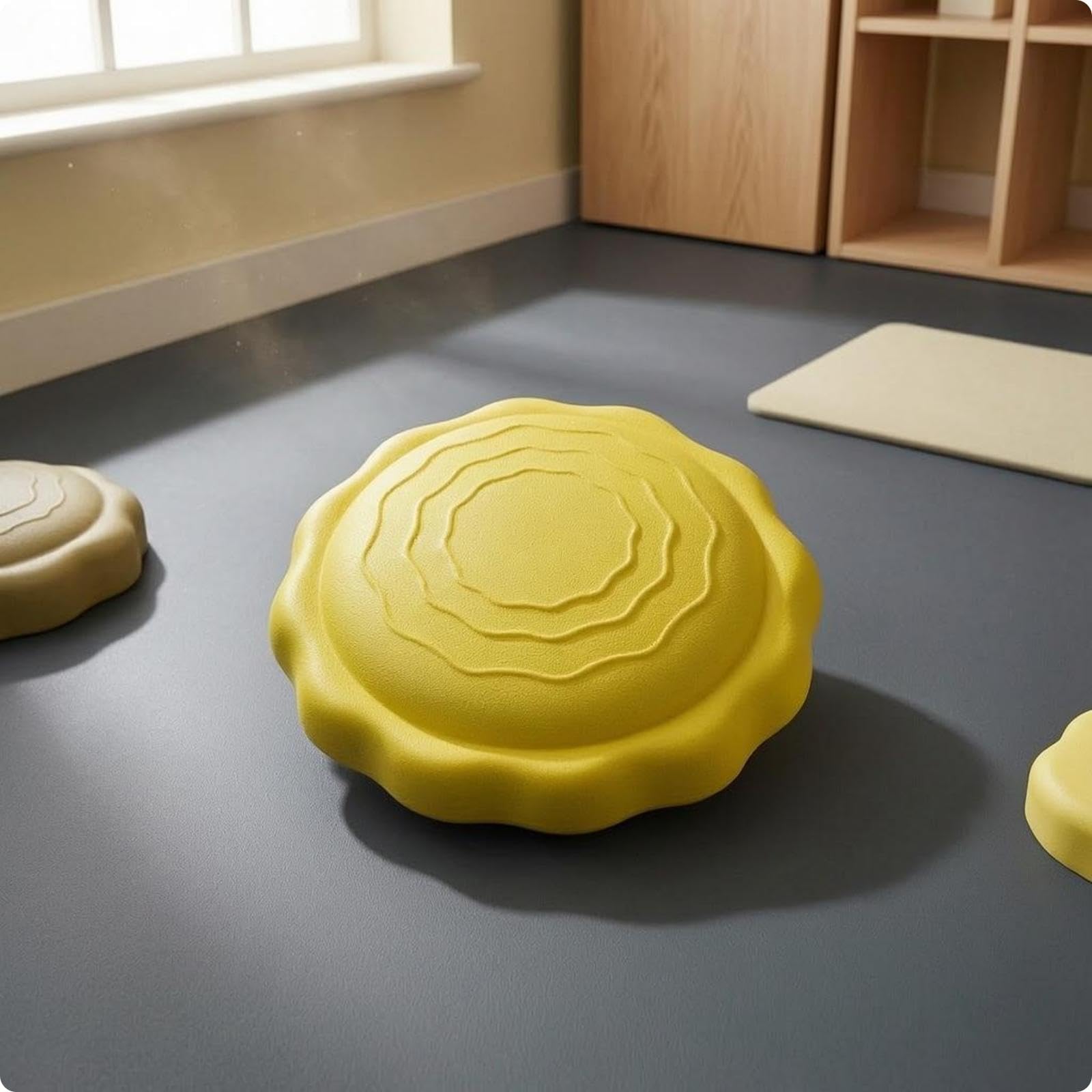 Wave Stepping Stone Textured Sensory Stepping Pads Rounded Edges Foam Stepping Block Yellow Wave-image-41