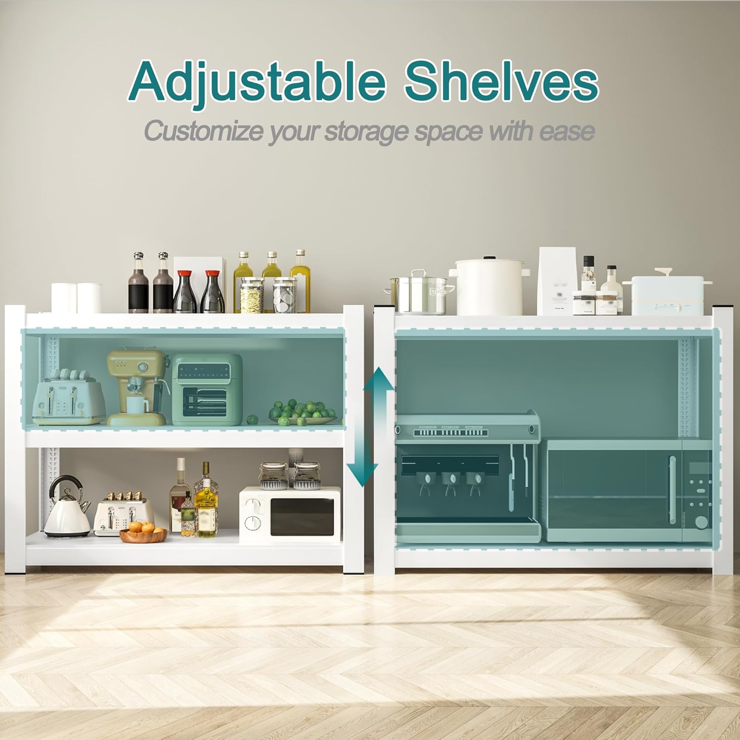 3-Tier Metal Storage Shelving Unit White 16" D x 36" W x 36" H, Adjustable, 1800 lbs Capacity, Heavy Duty, Storage Organizer, for Garage, Home, Bathroom, Laundry, Storage Rack