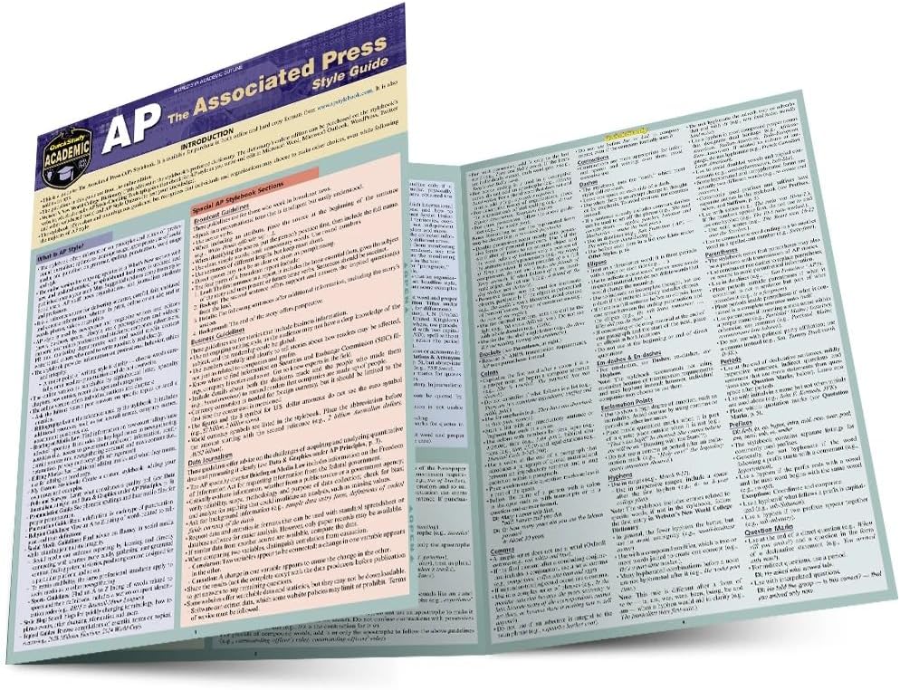 AP - Associated Press Style Guide: a QuickStudy Laminated Reference Guide (Quickstudy Reference Guide)