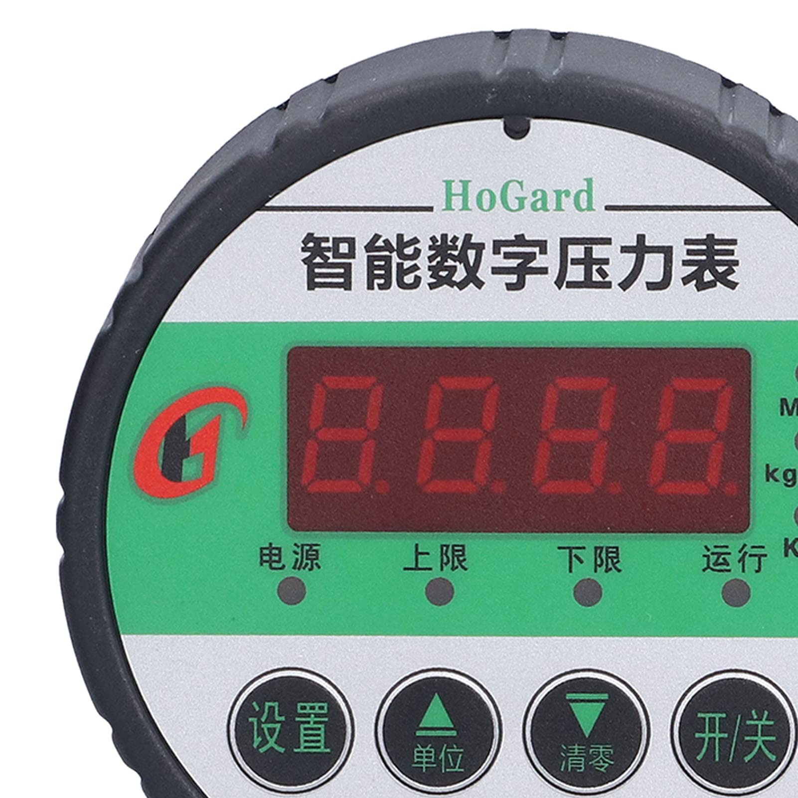 Manómetro digital de presión hidráulica HG-80K, manómetro de presiones de precisión 1.0 con pantalla LCD, acero inoxidable 304