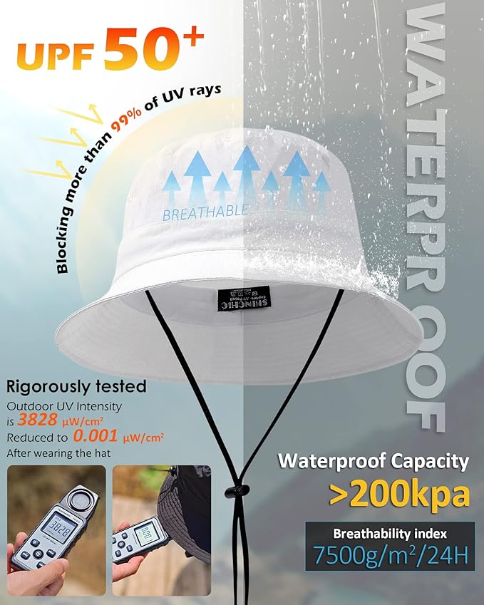 Sombrero estilo bucket impermeable para mujer y hombre miniatura 2
