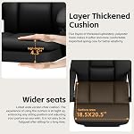 HapGIFT Big and Tall Office Chair with Footrest, Ergonomic Office Chair Computer with Headrest, High Back Desk Chair, Executive Reclining Chair for Adults, Home, 300Lbs, Black