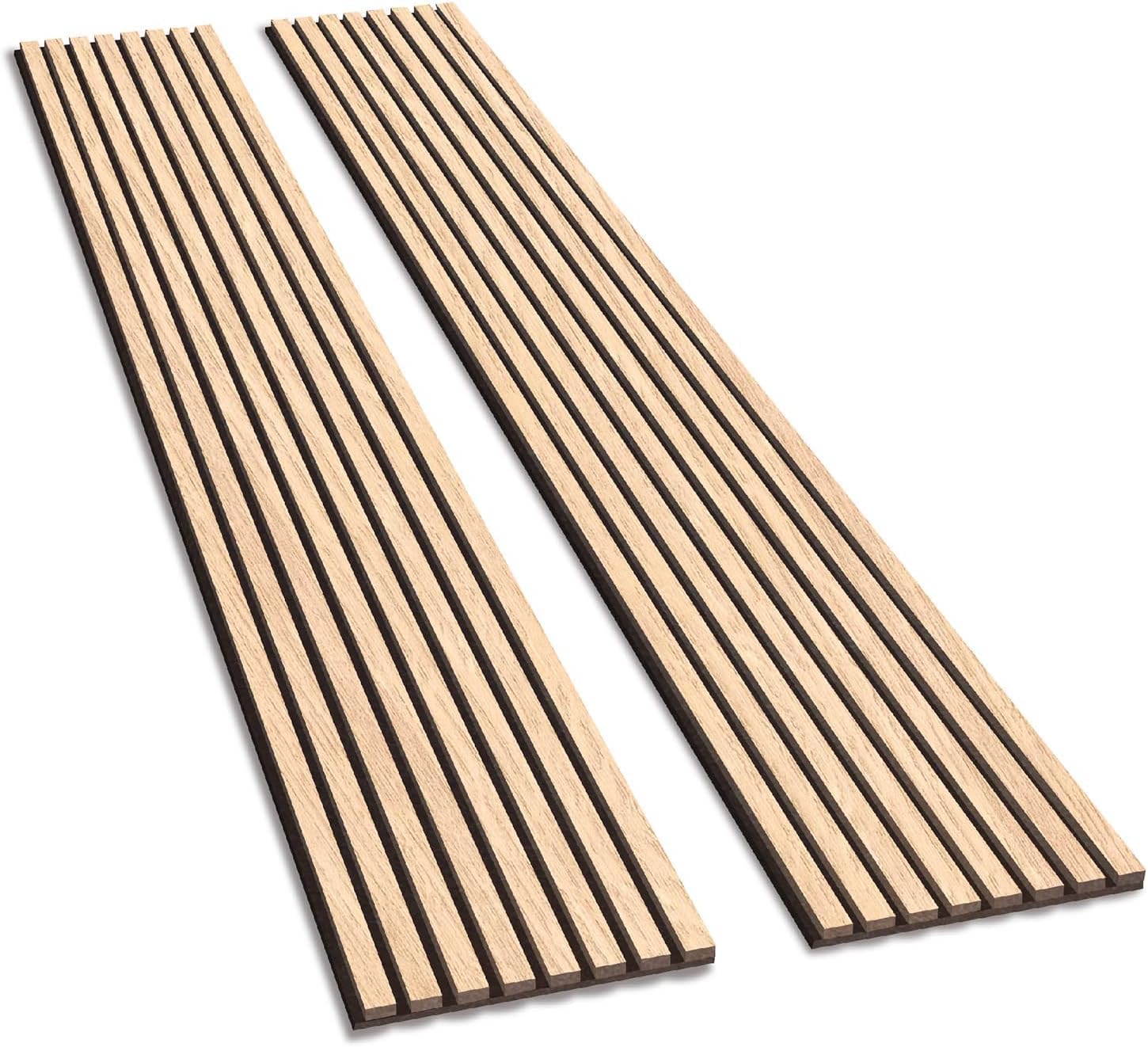 Olanglab Wood Slat Wall Panels, 2 Pack Wood Slats for Wall