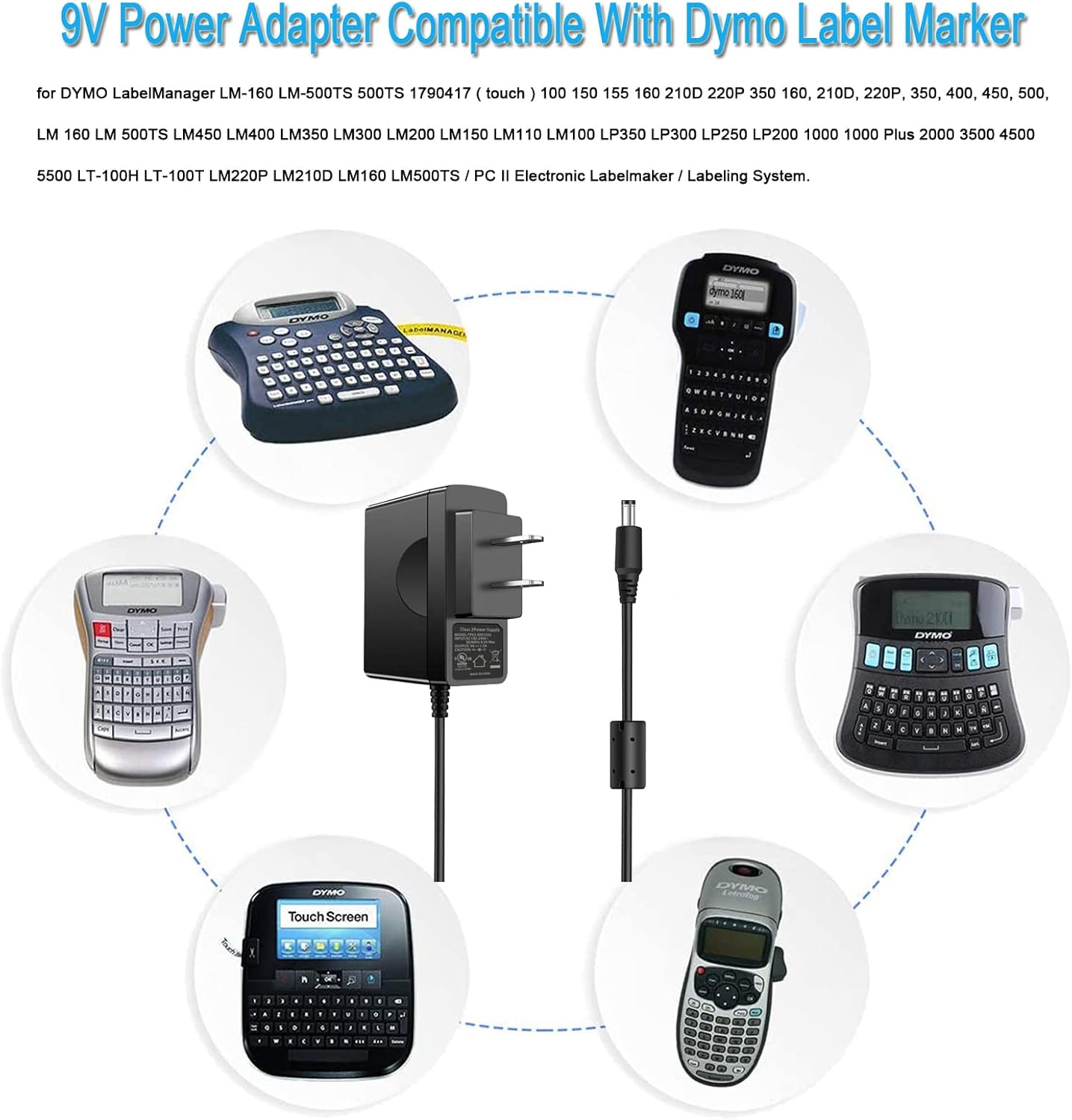 Buy TKDY Power Supply 9V for Brother Label Makers PTouch PTD210 PT