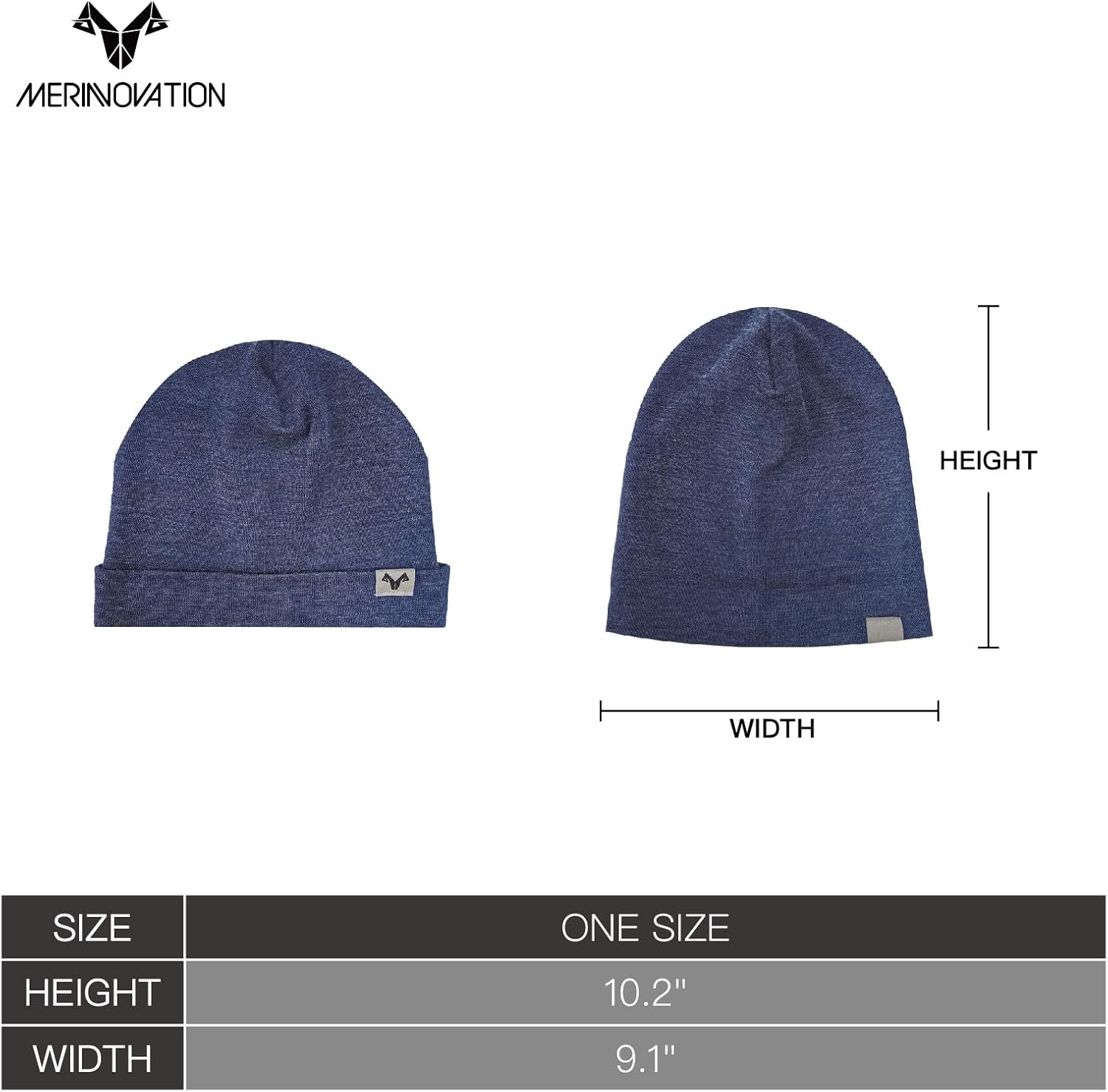 MERINNOVATION Merino Wool Beanie Hats for Men and Women - Unisex 100% Merino Wool Beanie Cuff Cap Adult Warm Winter Hat - Image 5
