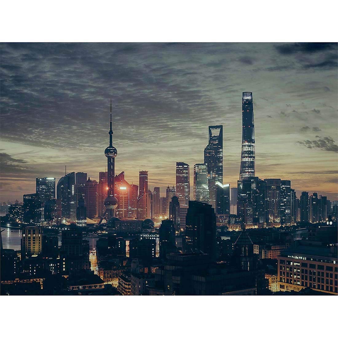 Wee Blue Coo Constantin Shanghai City China Art Print Poster Wall Decor 12X16 Inch