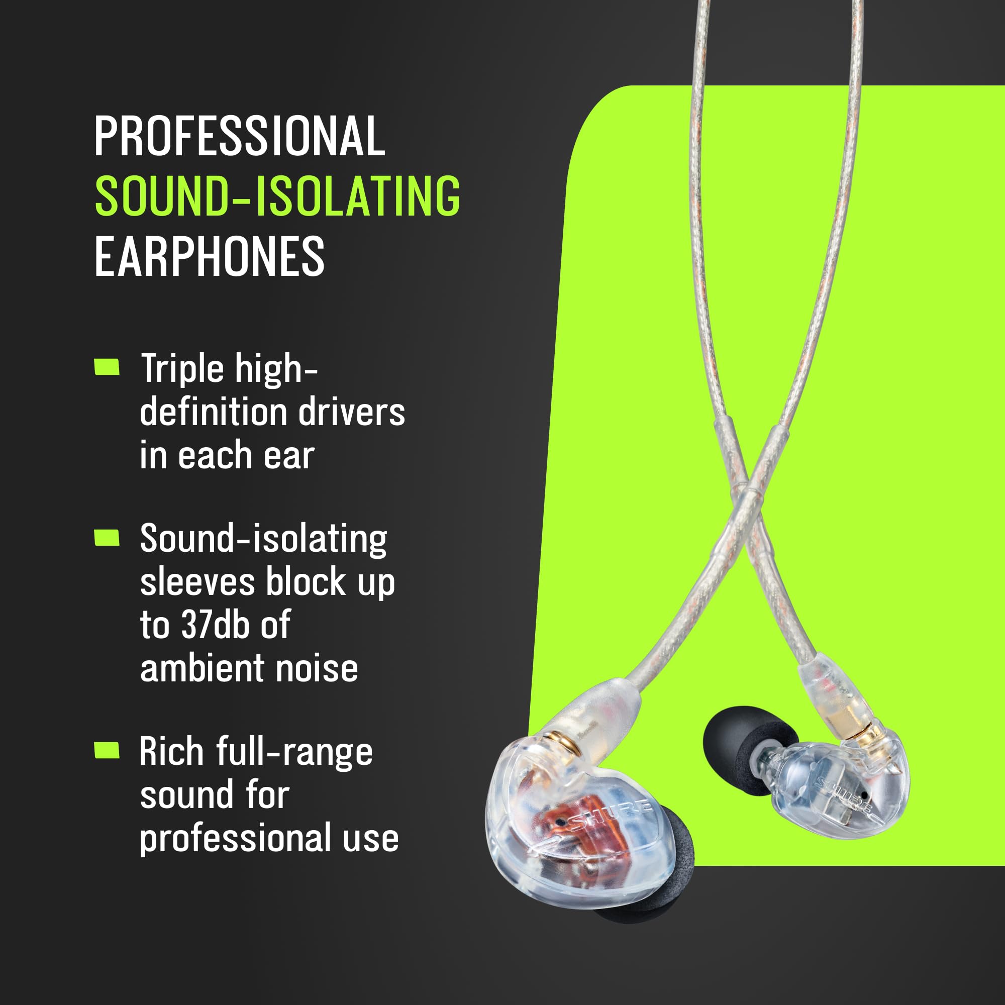 イヤホン SHURE SE535-CL-A Amazon.com: Shure SE535 PRO Professional Sound Isolating Earphones