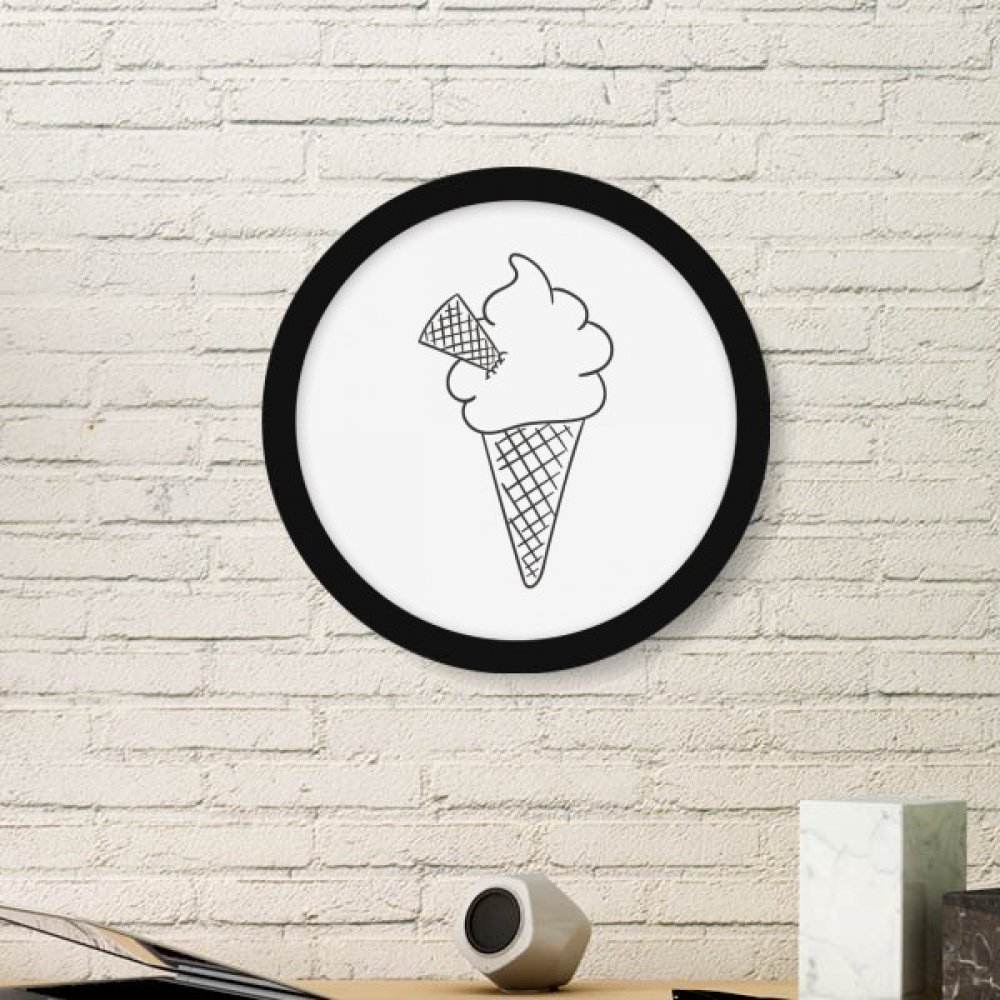 Cadre photo rond crème glacée en bois noir pour sublimer la décoration de votre cuisine