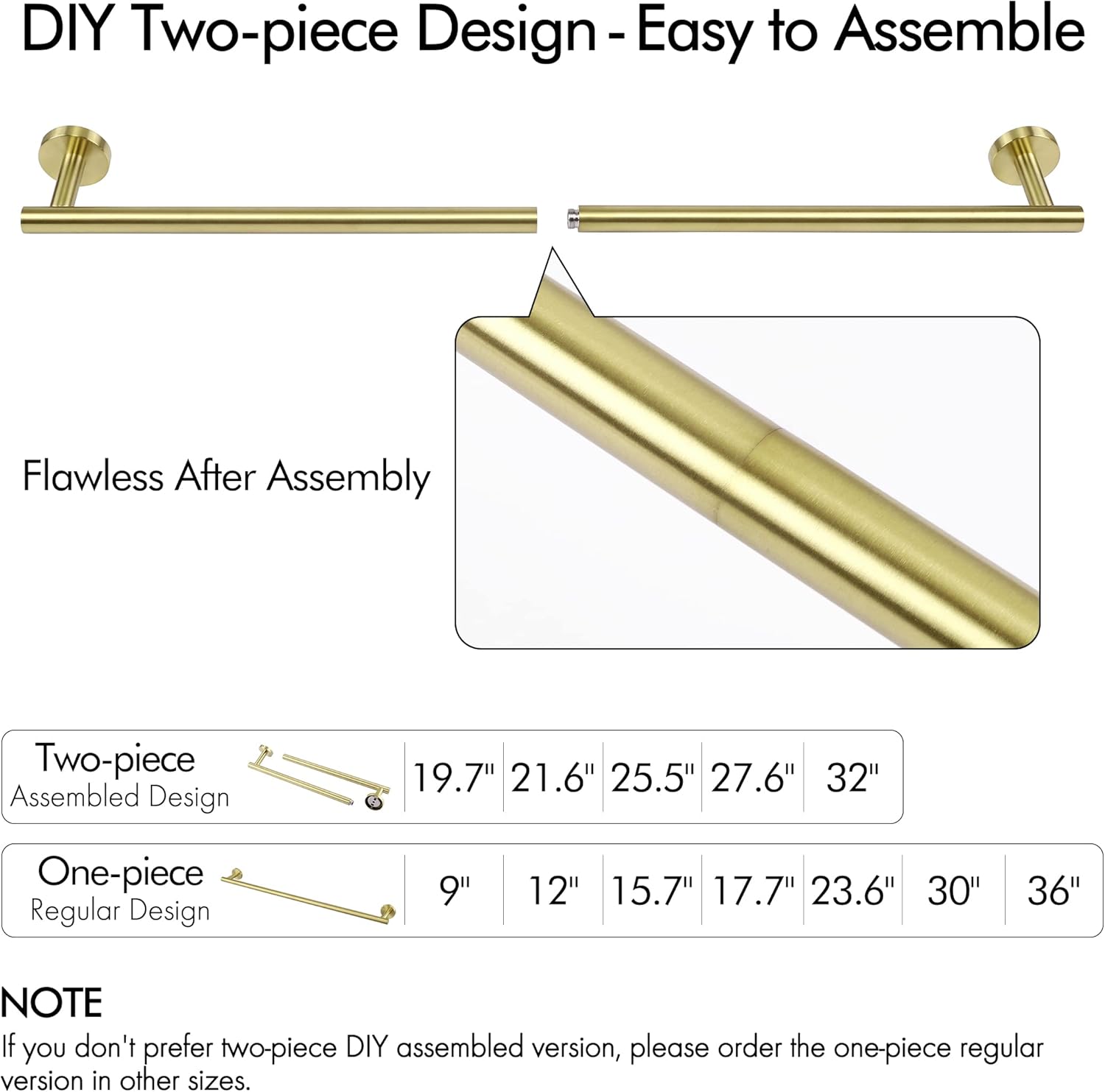 KES Towel Ring for Bathroom & KES 25.2 Inches Towel Bar, A2180-BZ+A2000S70B-BZ