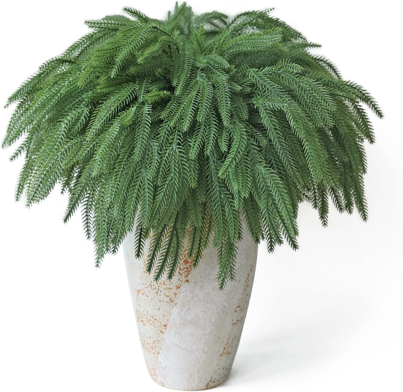 16 Pcs Christmas Norfolk Pine Branches, 19.7" Artificial Norfolk Pine Stems, Large Faux Norfolk Pine Branches for Xmas Greenery DIY Crafts Norfolk Pine Picks for Garlands Wreath Home Garden Decoration