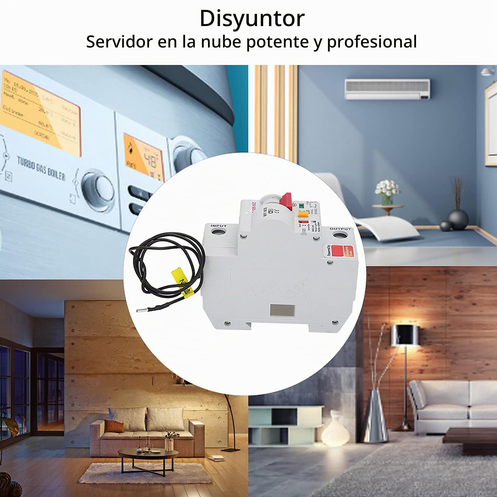 Disyuntor Inteligente en Miniatura con WiFi 220V Carcasa Retardante de Llama PA66-DSM Control Remoto por App Móvil (1P 40A)