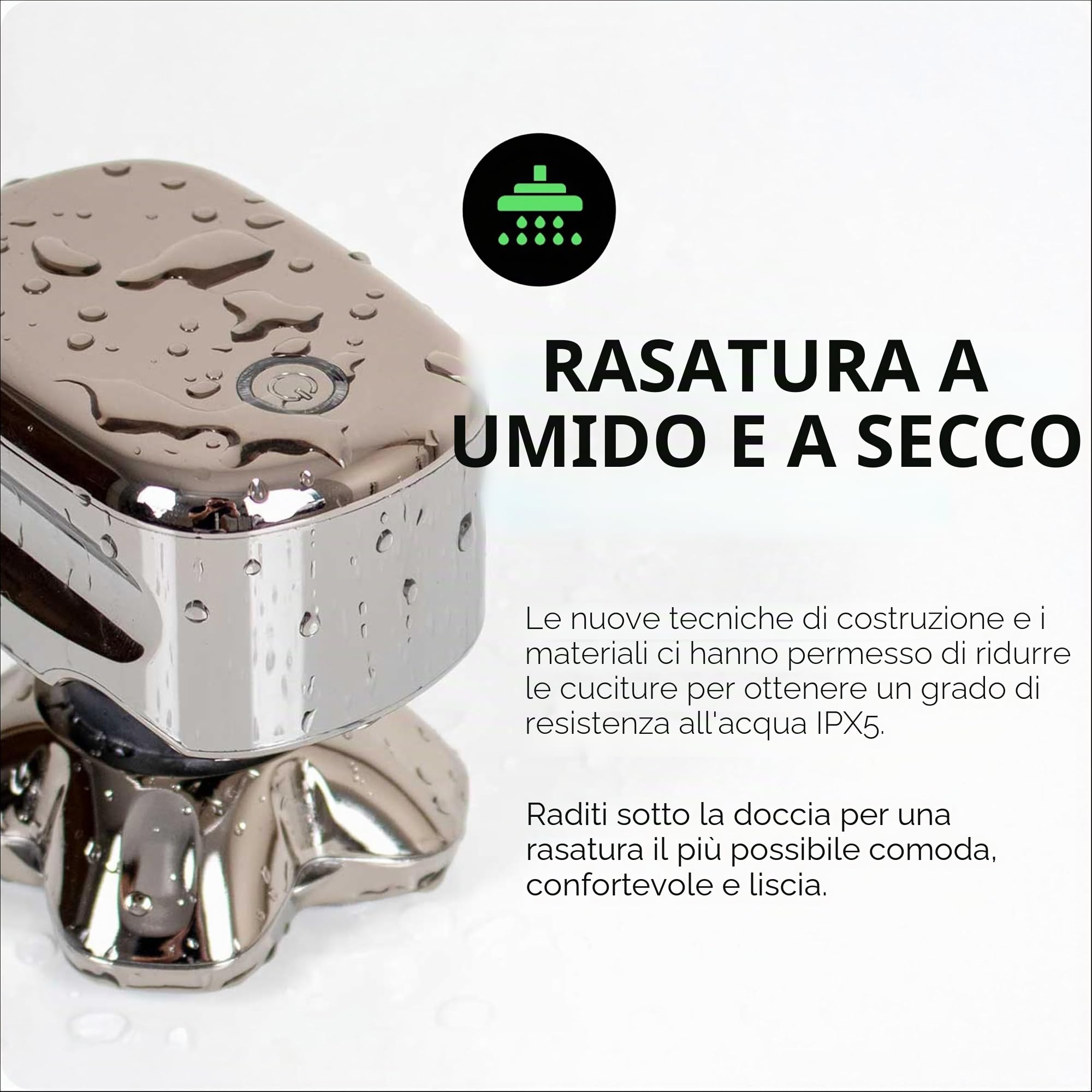 Skull Shaver Pitbull Platinum Pro – rasoio elettrico per testa e viso – senza fili, ricaricabile, uso su pelle bagnata o asciutta, manico ergonomico – con supporto risciacquo e custodia da viaggio