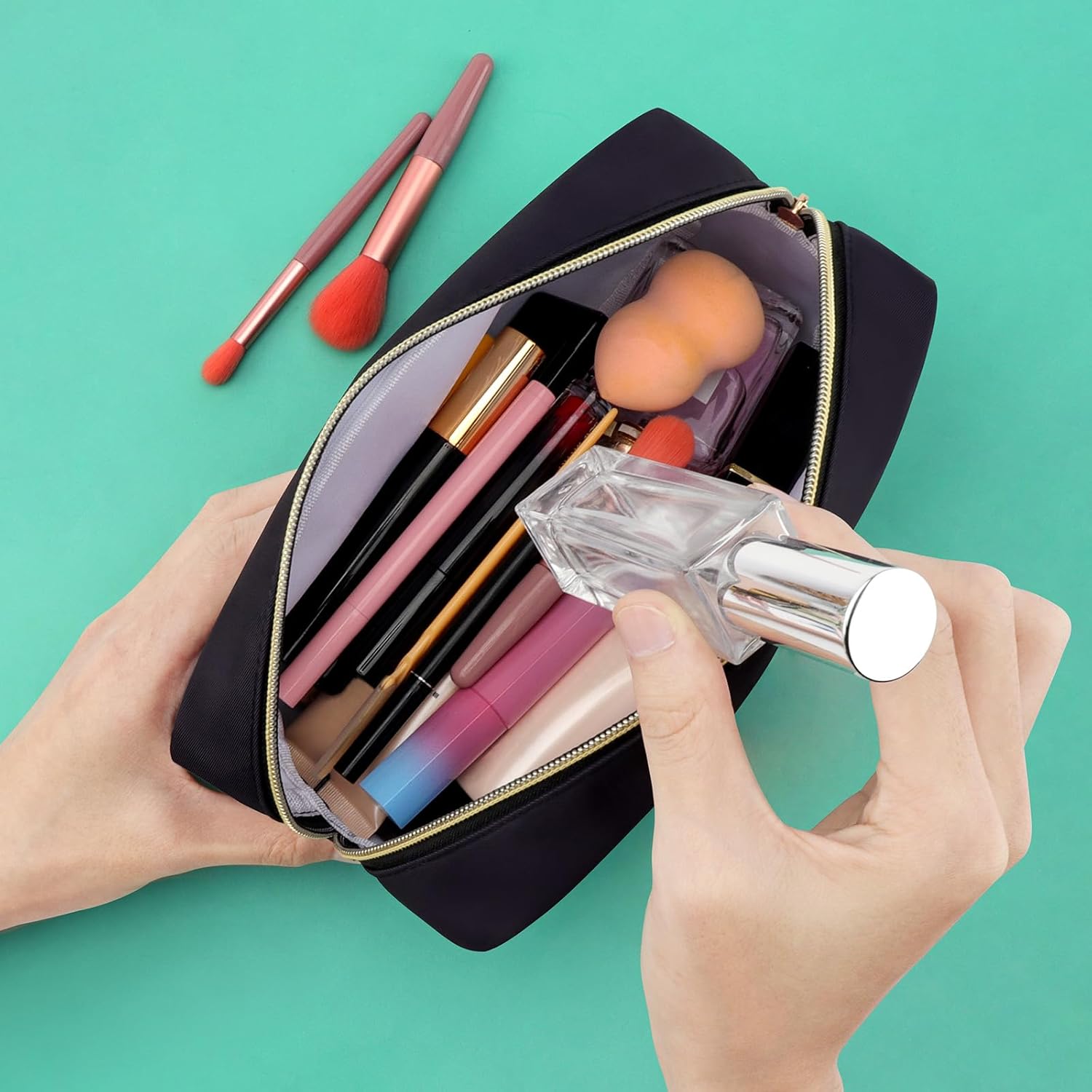 Inspirational Gifts for Sorority Sister Makeup Bag Friendship Gifts for Sister Gifts for Sorority Gifts for Women Best Friends Bestie Cosmetic Bag Birthday Gifts for Women Sister Friend - Image 4