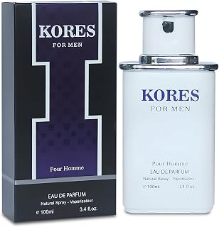 Kores Men's Perfume–Sophisticated & Refined Fragrance with Citrus,Spicy Notes,and Warm Woody Undertones–Long Lasting Scent for Elegant Occasions