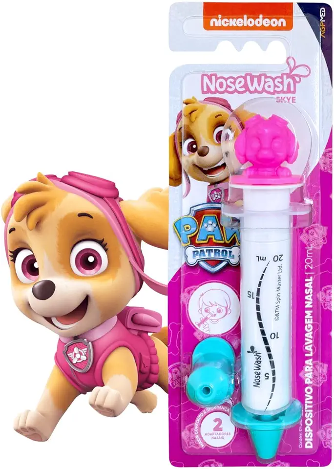 Dispositivo para lavagem Nasal Nosewash Grande 20 ML Seringa Patrulha Canina (Skye)