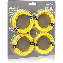 Toussaint 4 Pack AL2420PD 095 Replacement Triangle Twisted Trimmer Lines Compatible with EGO Dual Color Pre-Cut Trimmer Line for All EGO 15-Inch String Trimmers,Yellow and Orange 16FTx4