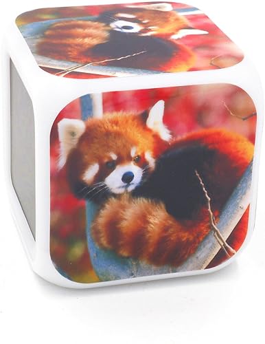 Miniatura 4 de Reloj despertador LED mapache panda rojo animal patrón personalidad creativo silencioso multifuncional escritorio electrónico escritorio reloj