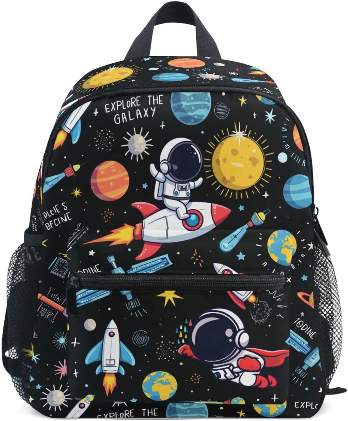 MNSRUU Kids Backpack Toddler SchoolBag Astronaut Rocket Small BookBag Galaxy Space Backpacks Mini for Preschool Kindergarten Boys Girls Age(3-6)…