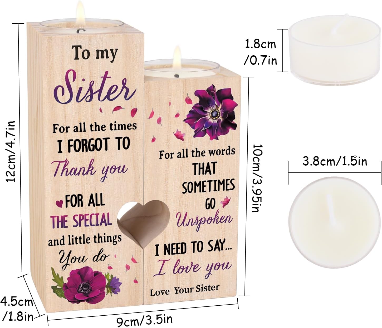 Sisters Gifts from Sister, Unique Birthday Gifts for Sisters, Best Sister Gift Ideas for Christmas Thanksgiving, Personalized Thank You Gifts - Image 7