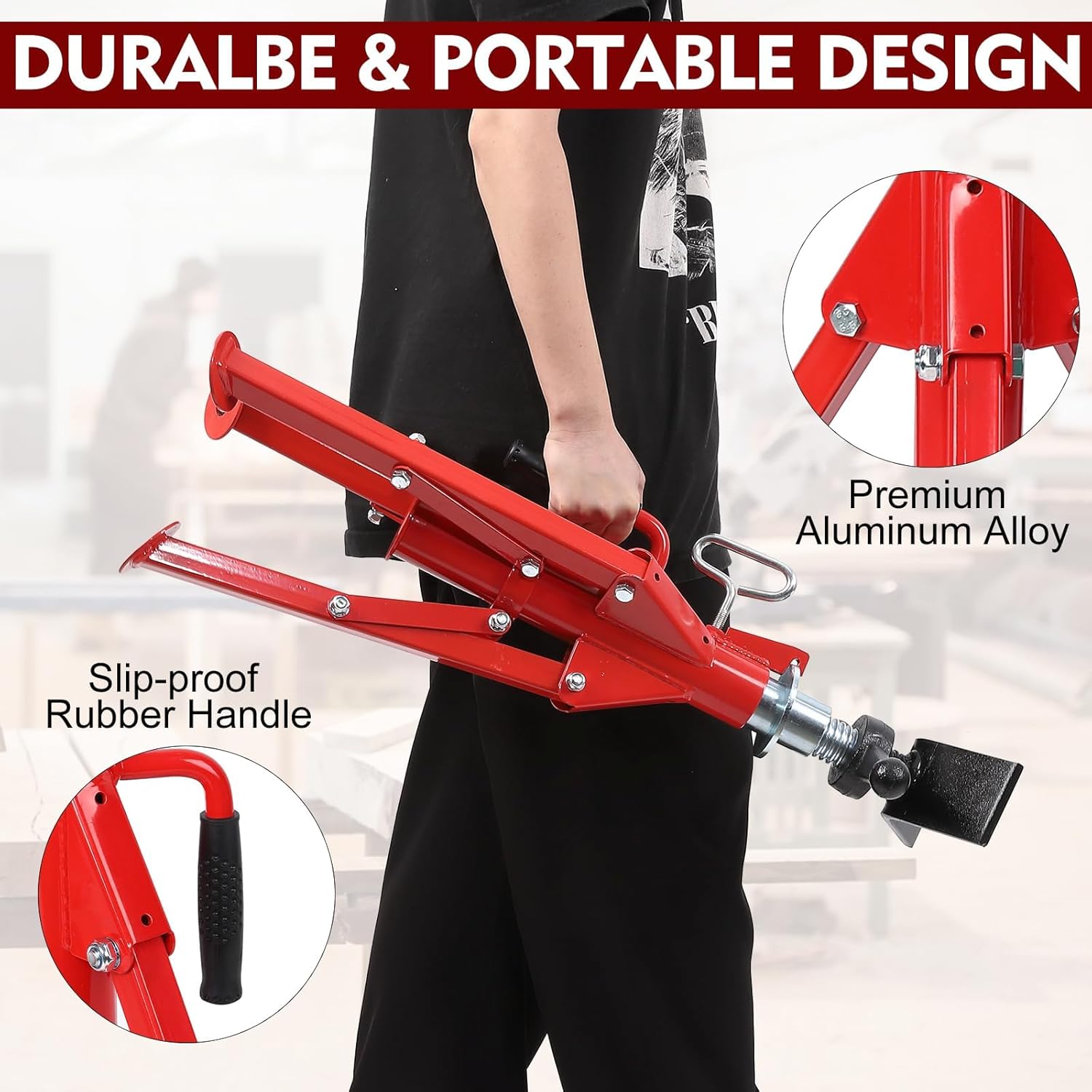 Jack Stand, Pipe Stands for Welding with 2500 Lbs Capacity & Adjustable Height 28-52 Inch, Folding Tall Tack Stands for Welding, Automotive, and Construction Projects