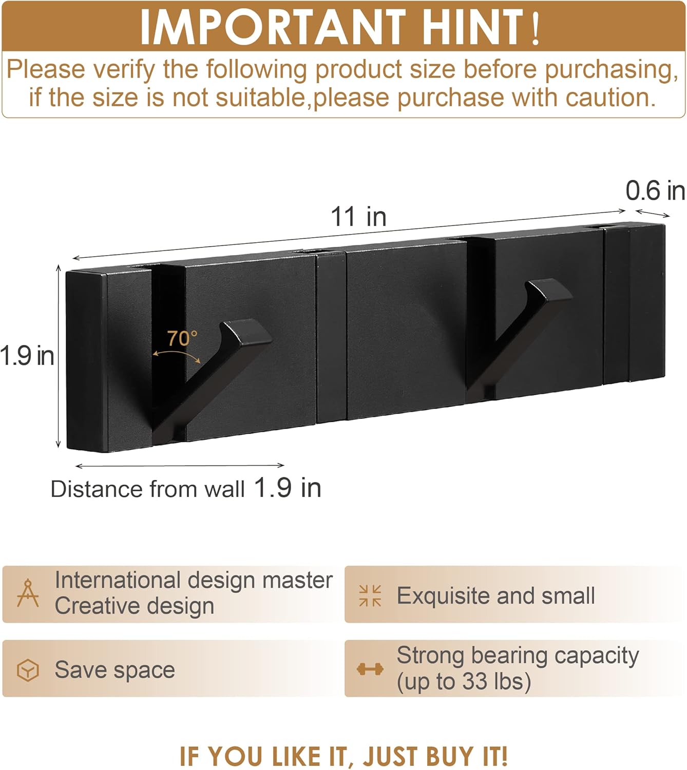 2 Pack，Waterproof Towel Hooks for Bathrooms，Foldable Coat Hooks Wall Mounted，Free Perforated，Modern Robe Hooks，Bathroom Towel Hook，Also for Balcony.