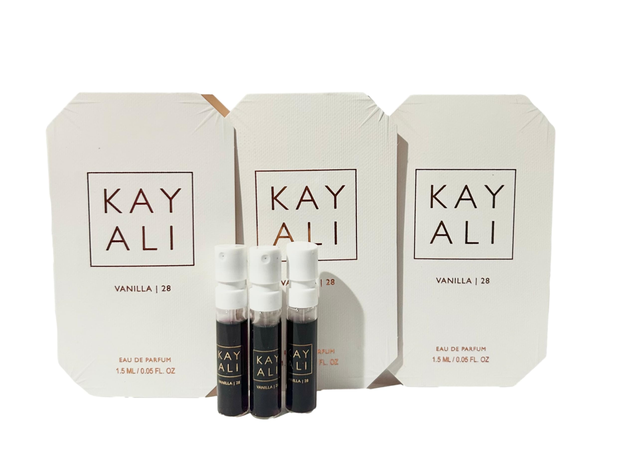 KAYALI Vanilla 28 Sample EDP 1.5 ml / 0.05 Fl Oz Perfume Sample (Pack of 3)