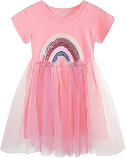 Toddler Baby Girls Tutu Tulle Ruffle Sleeve Summer Casual Bowknot Princess Birthday Party Sundress 2-8 Years - Buy now
