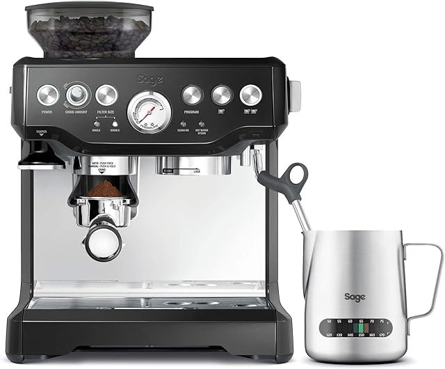 Sage Barista Express Espresso Machine - Espresso and Coffee Maker, Bean to Cup Coffee Machine, BES875BKS, Black Sesame
