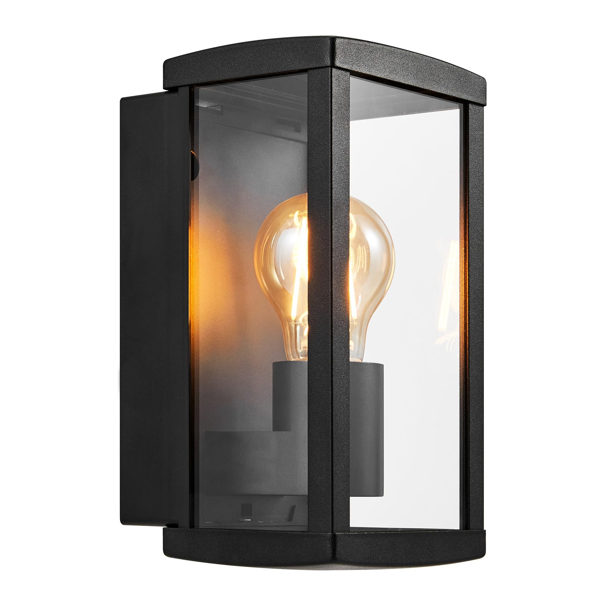 Nordlux Black Luchy Outdoor Wall Light Metal E27 Weatherproof - Garden, Patio, Entrance Mains Powered, Ip44