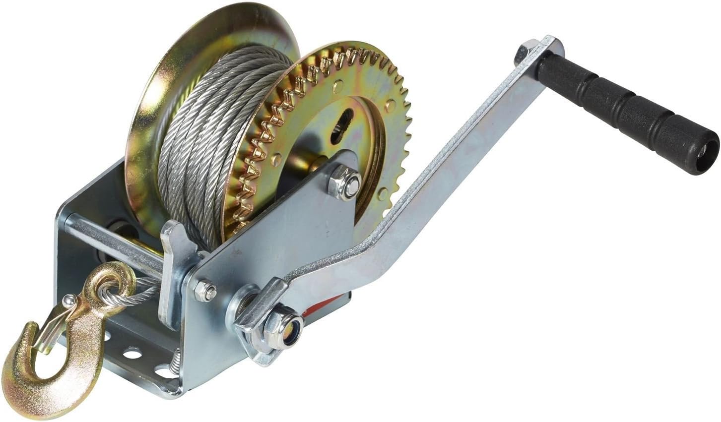 600lb Hand Gear Car Boat Trailer Jet Ski Winch 600LB