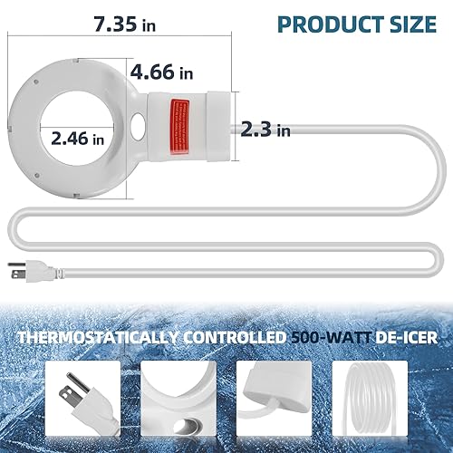 SLASHCOOL 500W Trough Heater & Stock Tank DeIcer Made