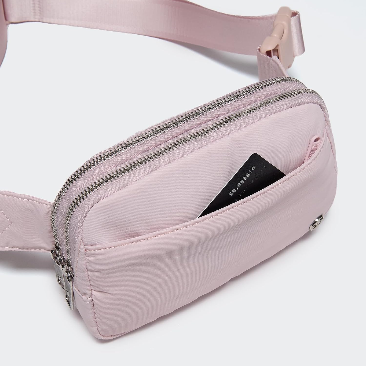 Pander Everywhere Belt Bag for Women, 5 Zipper Pockets Nylon Crossbody Fanny Pack Purse (Pink). - Image 3