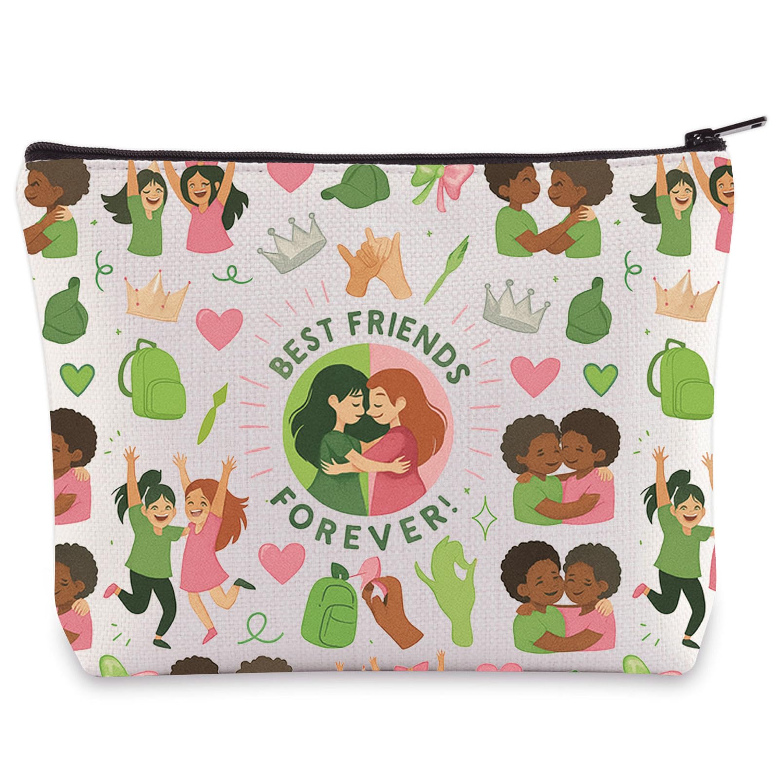 WZMPA Broadway Musical Cosmetic Bag Glinda＆ Elphaba Fans Gift Unlikely Friendships Makeup Zipper Pouch Bag Glinda＆Elphaba Merch (Unlikely Friendships)