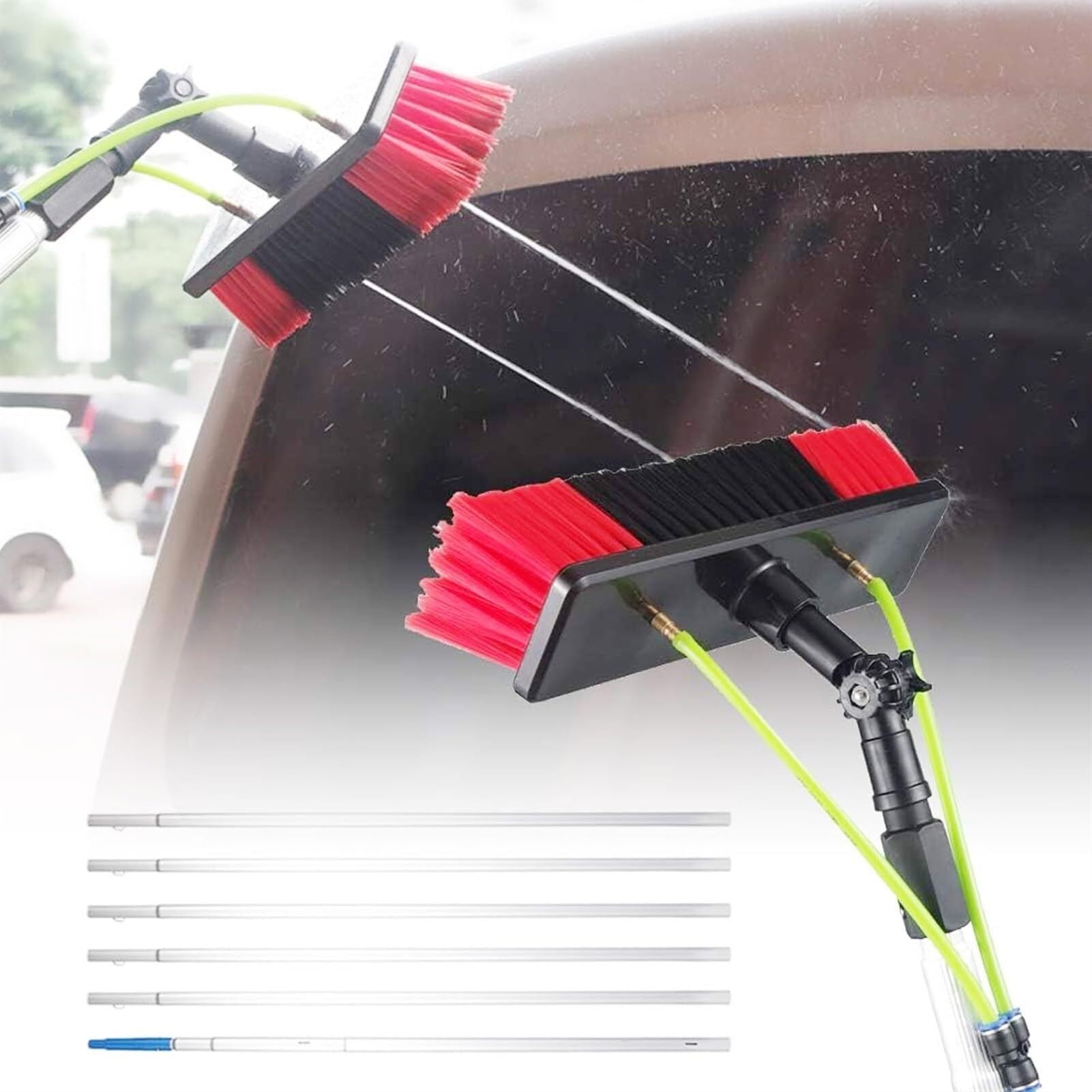 DUANHOZ window cleaning equipment, solar panel cleaning kit window cleaning kit, extendable window cleaning pole, Telescopic Water Fed Pole for Cleaning Conservatory Roofs, Photo