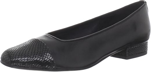 VANELi Women's FC-313 Flat Black Nappa/Black Squama Print Tip 7.5 B(M) US