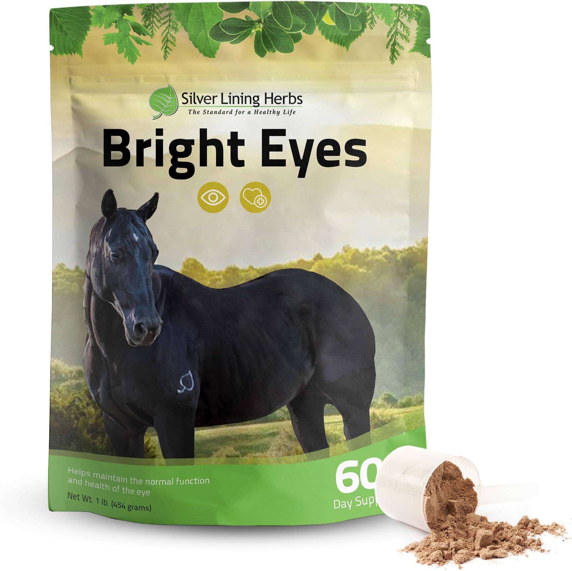 Silver Lining Herbs Bright Eyes - Supports Horse Eye Health - Maintains Normal Mineral Levels for Horse's Eyes - Natural Herbs Supporting Long Term Equine Eye Health - 1 lb Bag