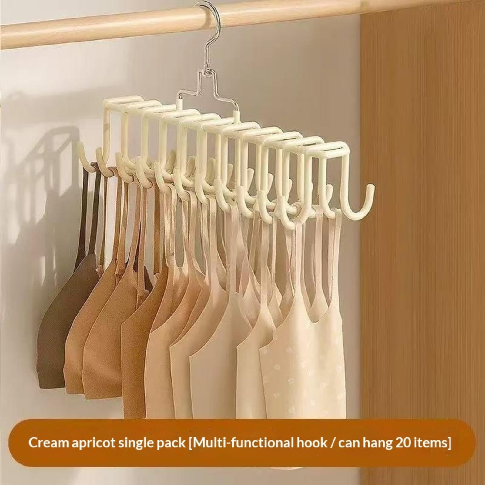 Grucce multiple a sospensione per intimo e canottiere, accessorio salvaspazio per armadio della camerata, appendino multifunzionale, ripiano porta-borse