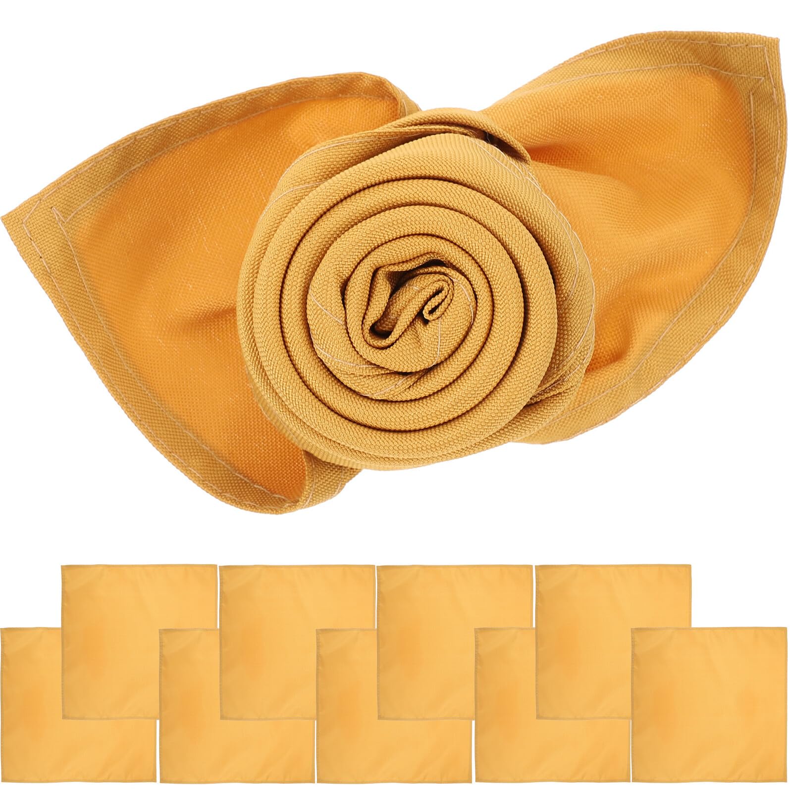 Serviettes en tissu absorbantes et séchage rapide lot 10 dorées table