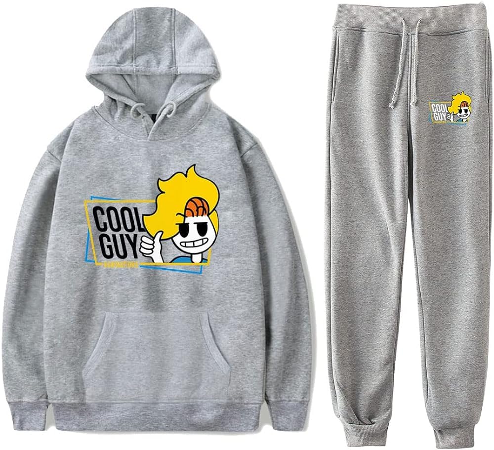 PqrxtfngHaminations Cool Guy Merch Must-Have Sports Two Piece Women Men's Suit Loose Hoodie+Pants Sportswear