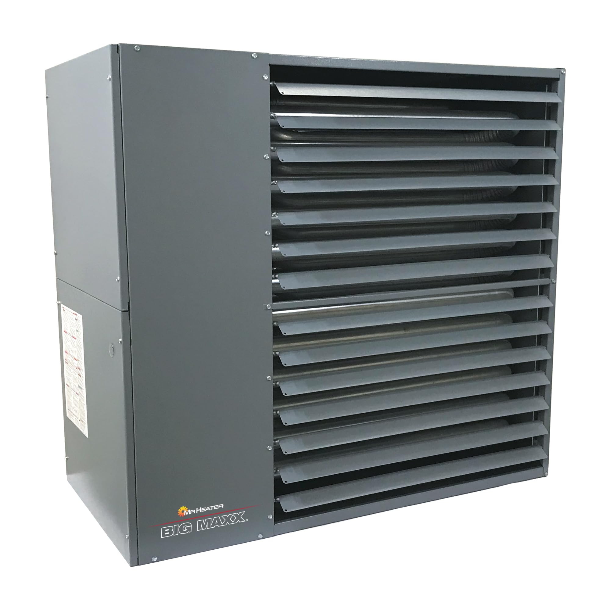 400,000 BTU Big Maxx Natural Gas Forced-Air Unit Heater by Mr. Heater – 400000, powder coated carbon steel, Grey, Model F263066
