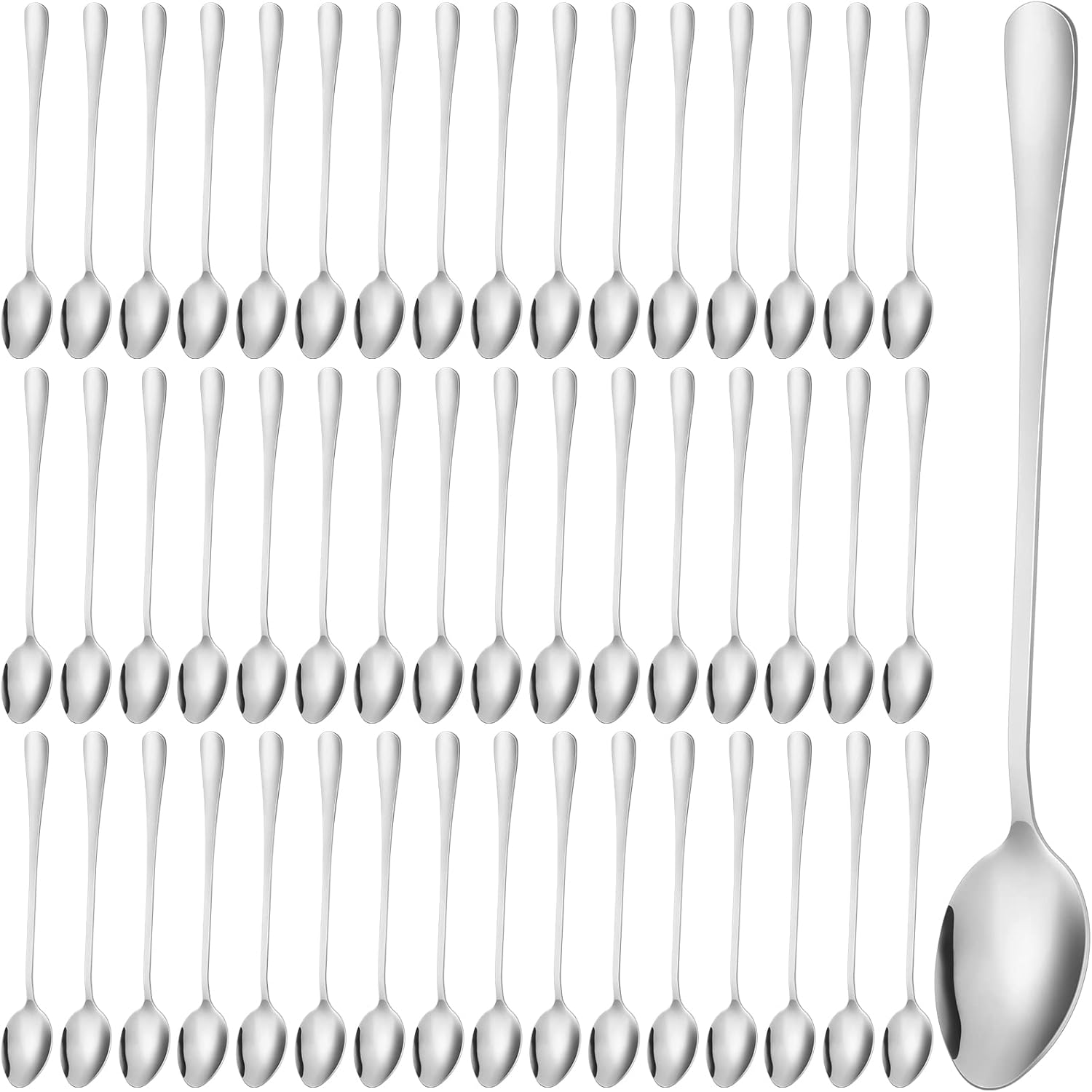 Roshtia 48 Pieces Long Handle Spoons, 7.6 Inch Ice Tea