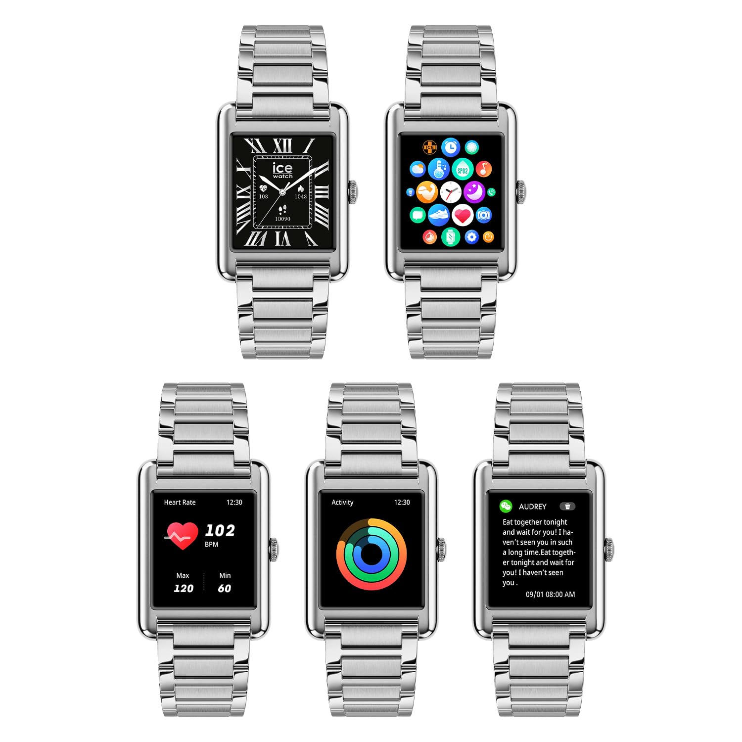 ICE-WATCH - Ice smart TKS 2.0 - Montre connectée élégante Pour Femme (1,41 pouces) - IP68, suivi des activités physiques et de la santé