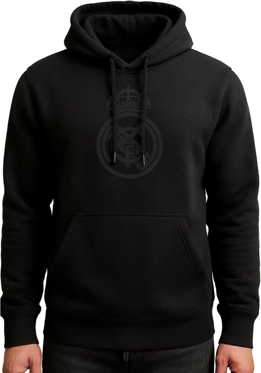 Real Madrid Pullover Hoodie – Official Licensed Adult Black Hooded Sweatshirt - Image 2