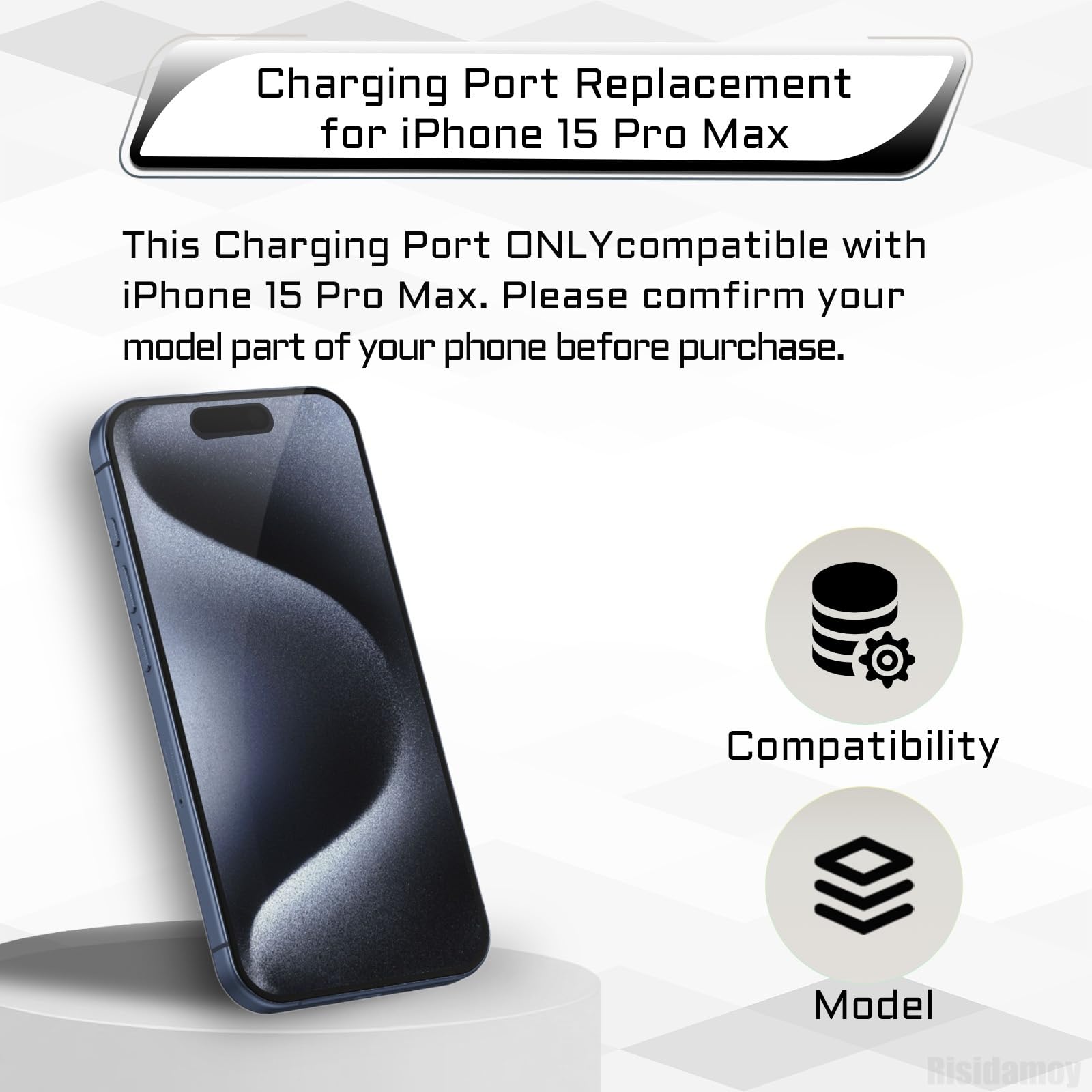 Amazon | Risidamoy iPhone 15 Pro Max充電ポートフレックスケーブル