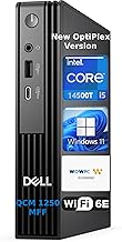 Dell Pro Micro QCM1250 Mini Desktop Computer, New OptiPlex Version AI PC for Business&Home, Intel Core i5-14500T, 16GB DDR5, 256GB PCIeSSD, Dual 4K Display Support, USB-C, Win11, WOWPC Recovery Bundle