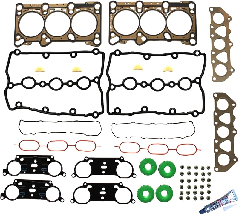 Jogo de juntas do cabeçote ECCPP para Audi A4 3.0L V6 – Kit com 51 peças
