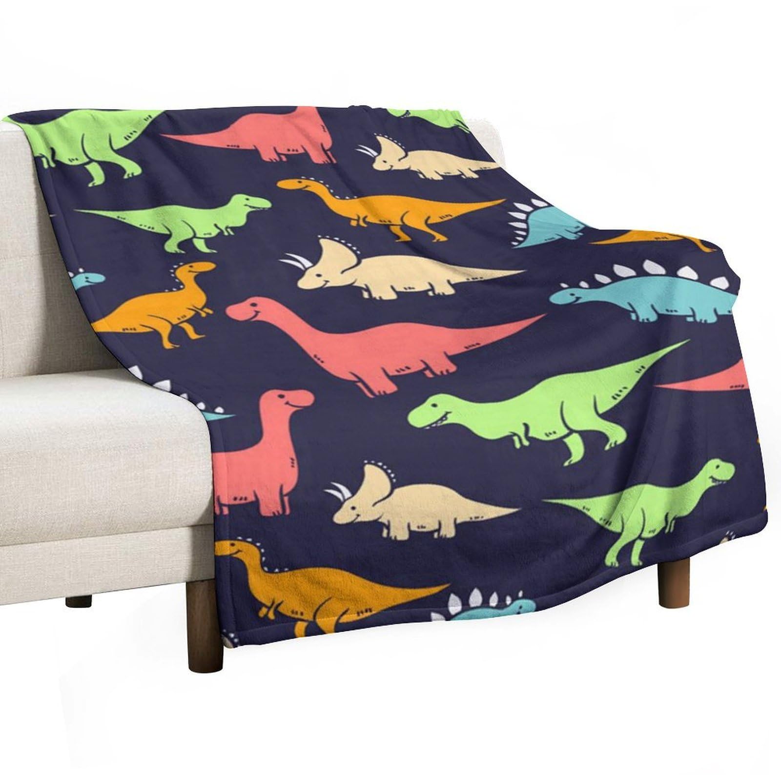 MHYRAC Flannel Blanket, Monster Dinosaur Throw Blanket for Couch Sofa Bed Office, Soft And Comfortable Without Pilling