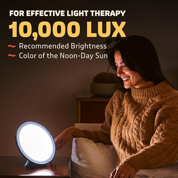 Circadian Optics Lampu 10,000 Lux Light Therapy Lamp | Seen On Shark Tank | Sun Lamp For Seasonal Blues | Ultra Bright White Light Therapy | 10,000 LUX | UV-Free | Full-Spectrum | Top Of The Line