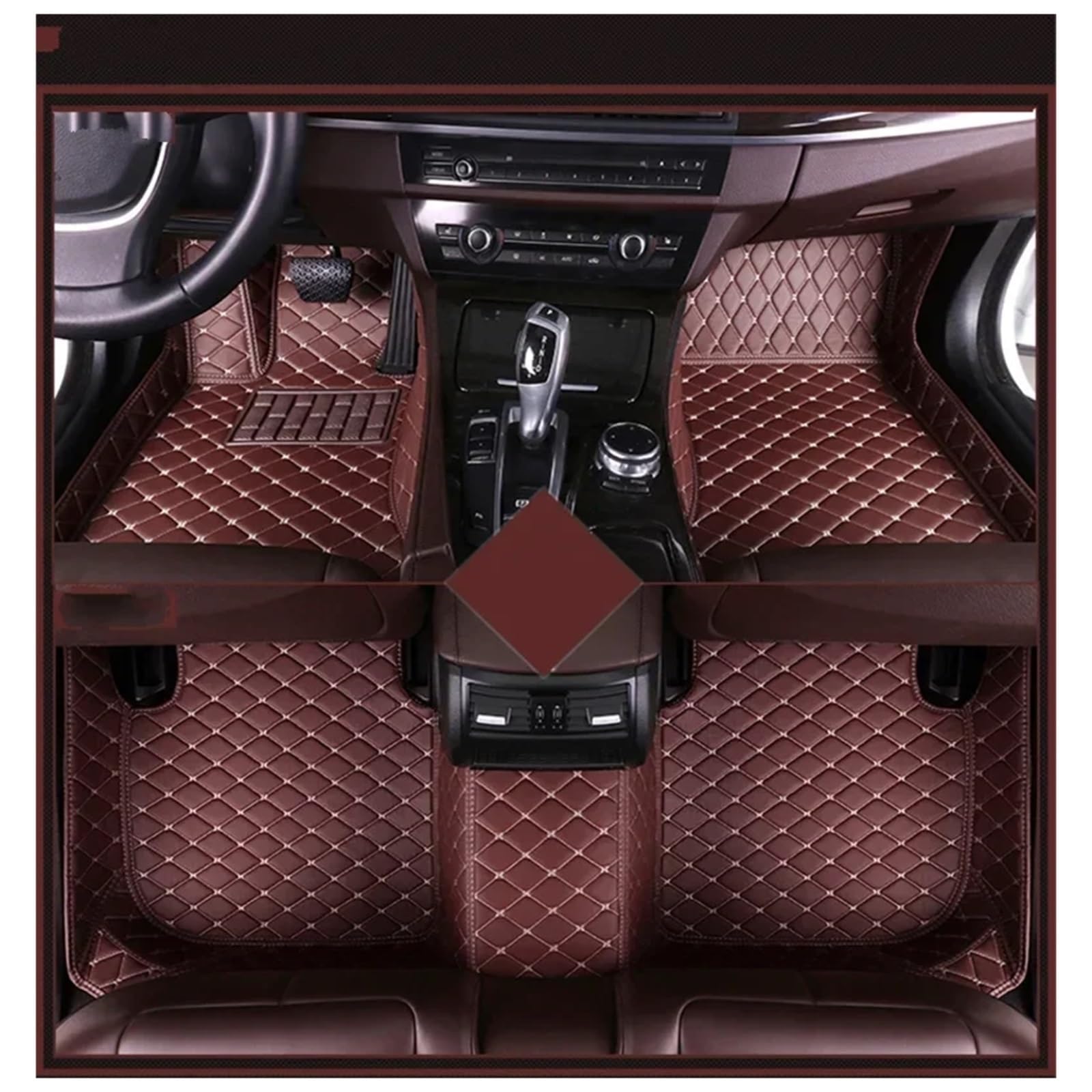 For Buick For LacRosse 2016-2021 Auto Car Floor Mats All-Weather Foot Mats Odorless Pad Waterproof 3pcs/1set Non-Slip Mats(Floor mat4,LHD)