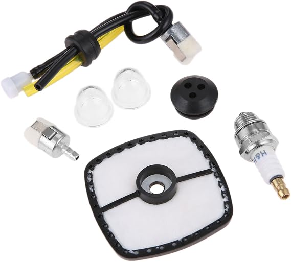 SRM 225 Tune Up Kit - Air Filter, Fuel Line Kit, Spark Plug & Primer Bulbs Replacement for Echo ES-250 PB-250 PB-250LN GT-200 GT-225 PAS-225 PE-200 PPF-210 PPF-211 SHC-225 SRM Series Trimmer & Blower